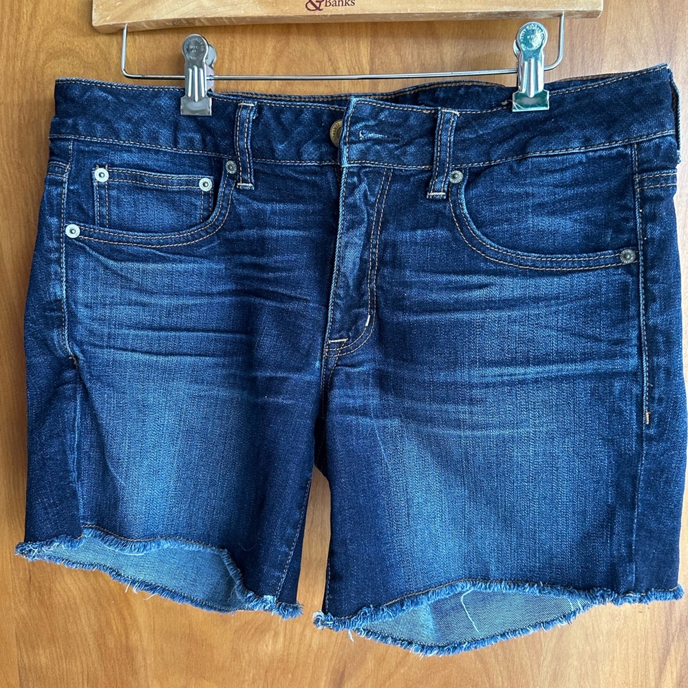 American Eagle Outfitters Dark Blue Denim Jean Shorts